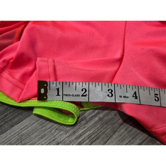 Costume Gallery Vibrant Pink 2 Tiered Tutu Skort Dress Sleeveless Dance Outfit - Picture 9 of 10